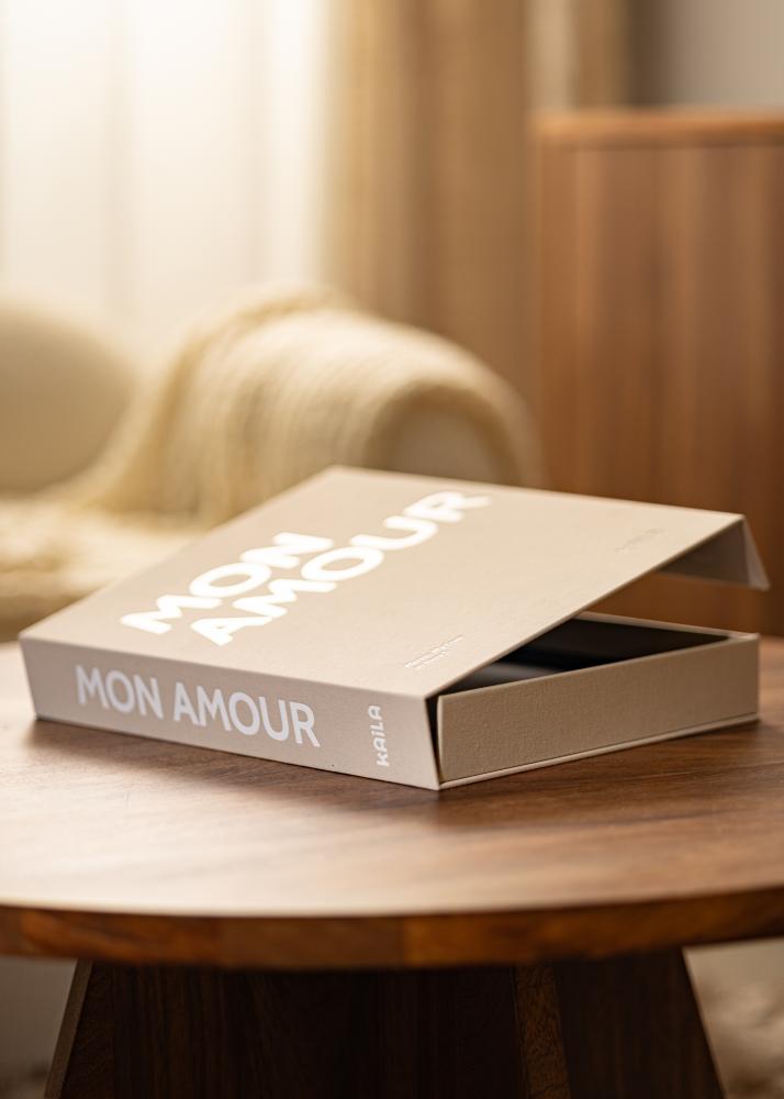 KAILA MON AMOUR - Coffee Table Photo Album (60 mustad lehekuljed / 30 lehte)